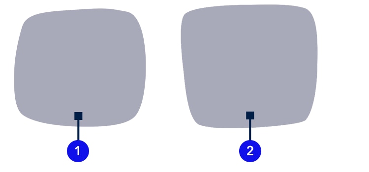 Ilustración de los puntales cuadrados en los stents coronarios de la competencia